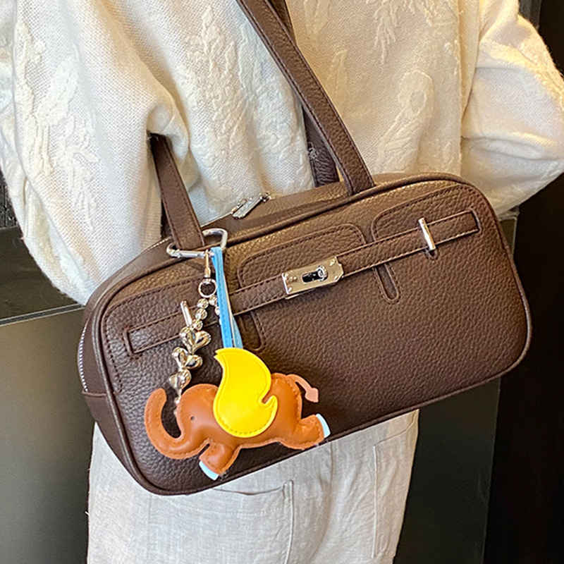 Retro Hand-held Bowling Bag, Women's Bag, Niche Design, Underarm Bag, Shoulder Bag_voghion.com