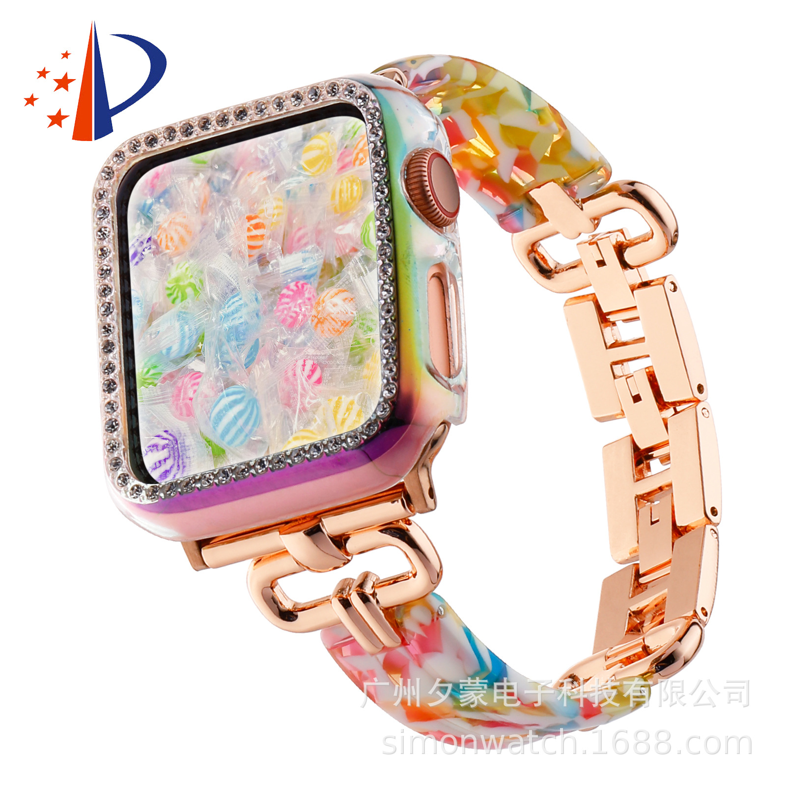 Pulsera de resina creativa, brazalete, correa para Apple Watch 10a generación 98765SE4321 mujeres