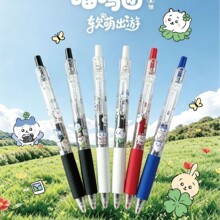 禾硕新款呜喵团软萌出游系列按动中性笔可爱卡通高颜值学生写字笔