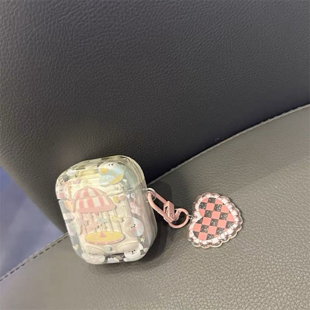 Carrusel de corazón de una niña para AirPodPro3 Apple estuche Bluetooth AirPods4 estuche de auriculares 2 generación image 4