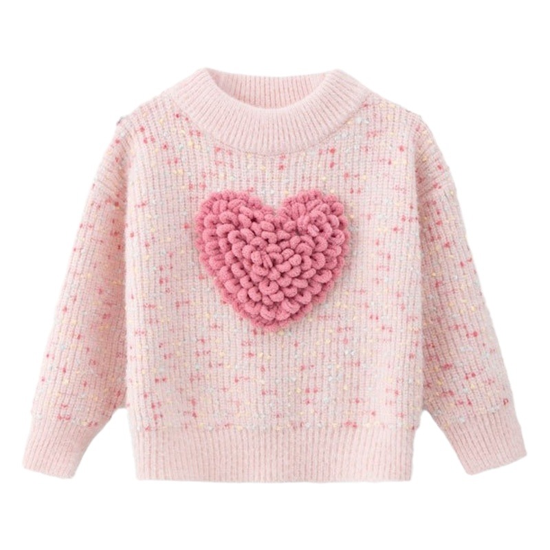 Suéter colorido hermoso pelado tridimensional de la muchacha del bebé del estilo occidental suéter encantador del invierno de la nueva muchacha del estilo coreano