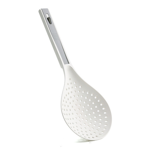 Nordic long handle with clip widened colander for draining noodles, high temperature resistant noodle spoon, blanching spoon, dumpling strainer