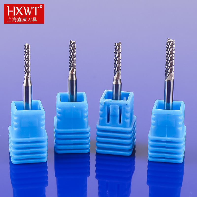 厂家批发鑫威钨钢3.175加长菱齿铣刀4mm6PCB电路板切割数控雕刻机