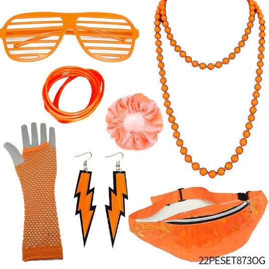 1980 danza 80s accesorios diadema guantes rótula pulsera gafas traje 80s danza vestir