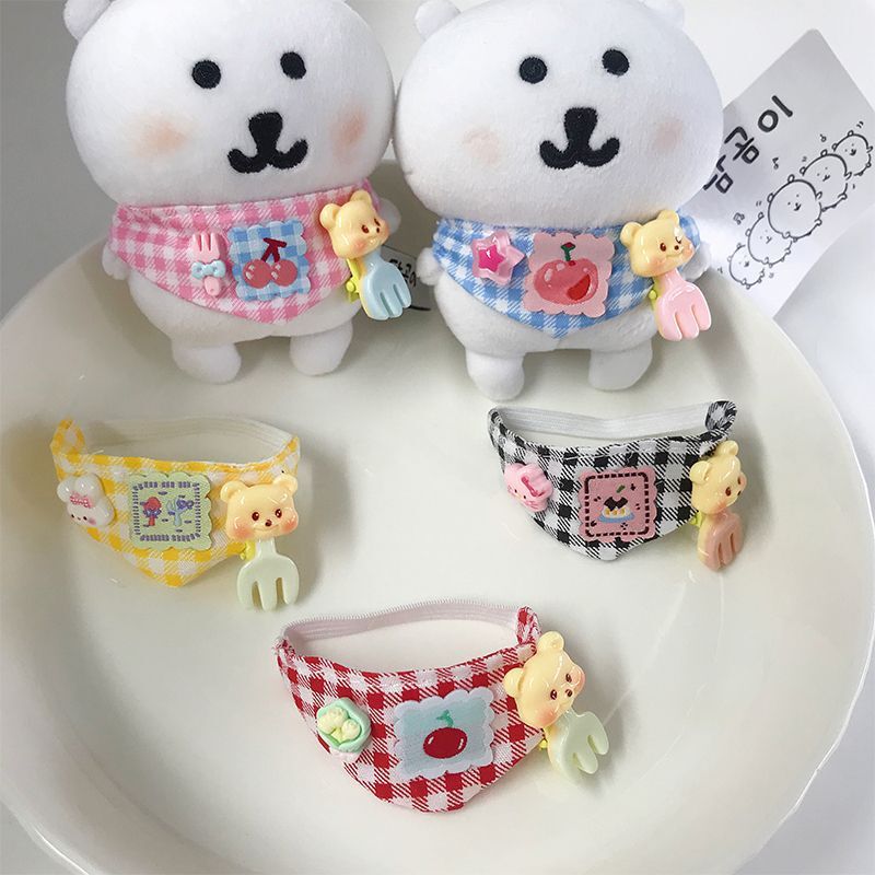 Self-Deprecating Winnie the Pooh Baby Clothes 10Cm13Cm Universal Saliva Towel Triangle Towel Cotton Doll Bib Self-Deprecating Winnie the Pooh Baby Clothes