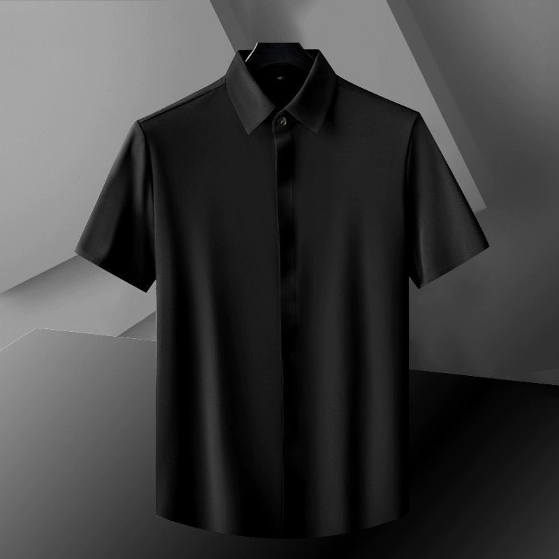 Summer elastic shirt, with short sleeve