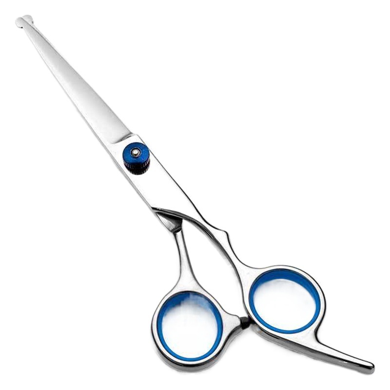Directo de fábrica de acero inoxidable para mascotas tijeras de belleza perro corte de pelo traje Peluche de corte de pelo tijeras curvas tijeras de dientes tijeras de belleza