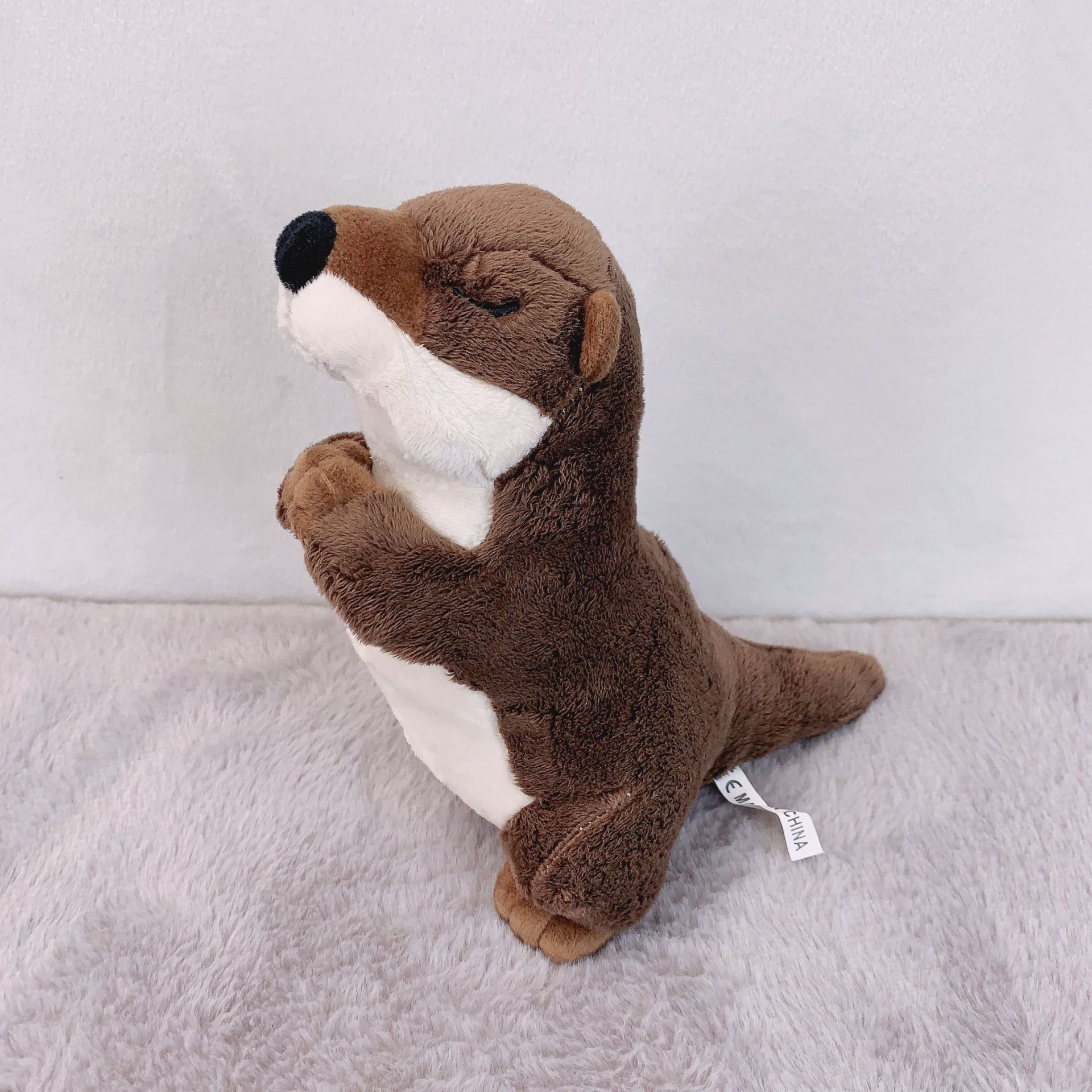 Peluche de Nutria en Oración con los Ojos Abiertos, Simulación Realista, Almohada de Animal, en Existencia, Venta al por Mayor, Muñeco de Nutria Adorable, Dropshipping