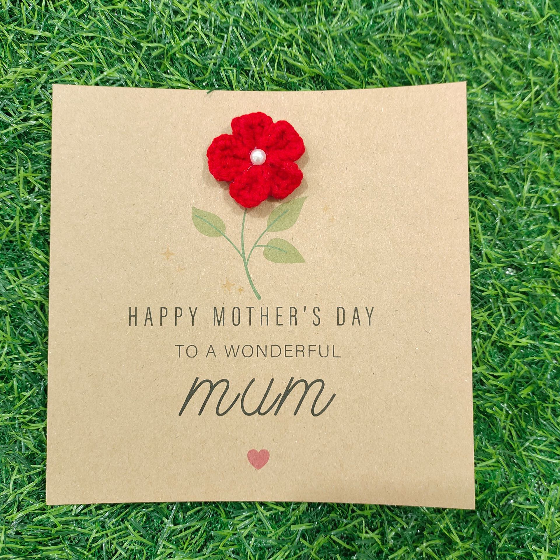 완성된 축하 카드】어버이날 축하 카드 붉은 꽃