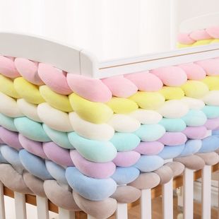 Crib Ins Twist Bed Encircling Anti-collision Strip Protective Braided Baby Children Splicing Bed Guardrail Braided Newborn