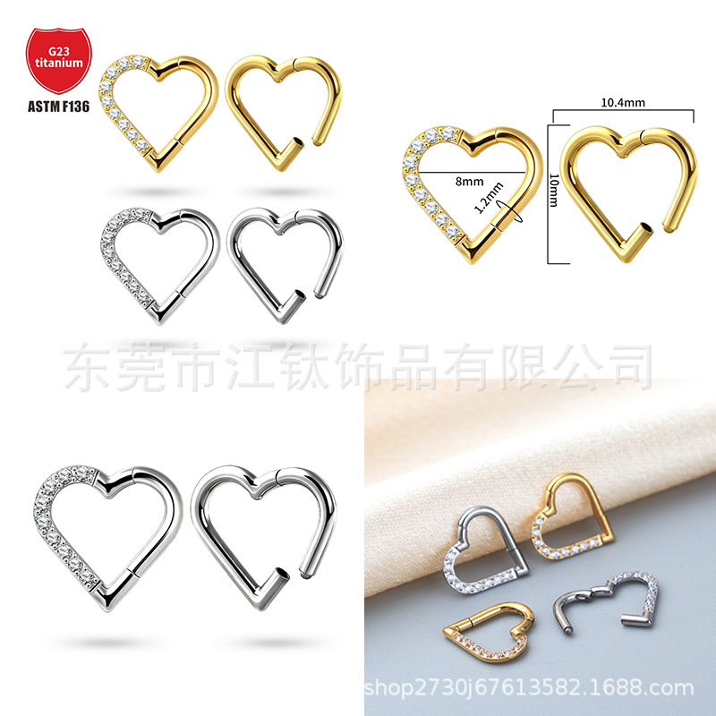 Pointed titanium steel lip stud product view