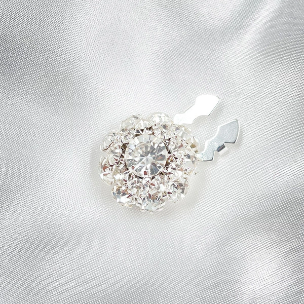 CF13 Silver-backed white diamond buckle