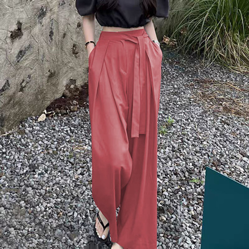 Casual Drag-in West Pants with High-End Drape Sensation Wide-Leg Pants Suit Pants for Women Tall stature High-waisted Slimming with Braid Drape Sensation