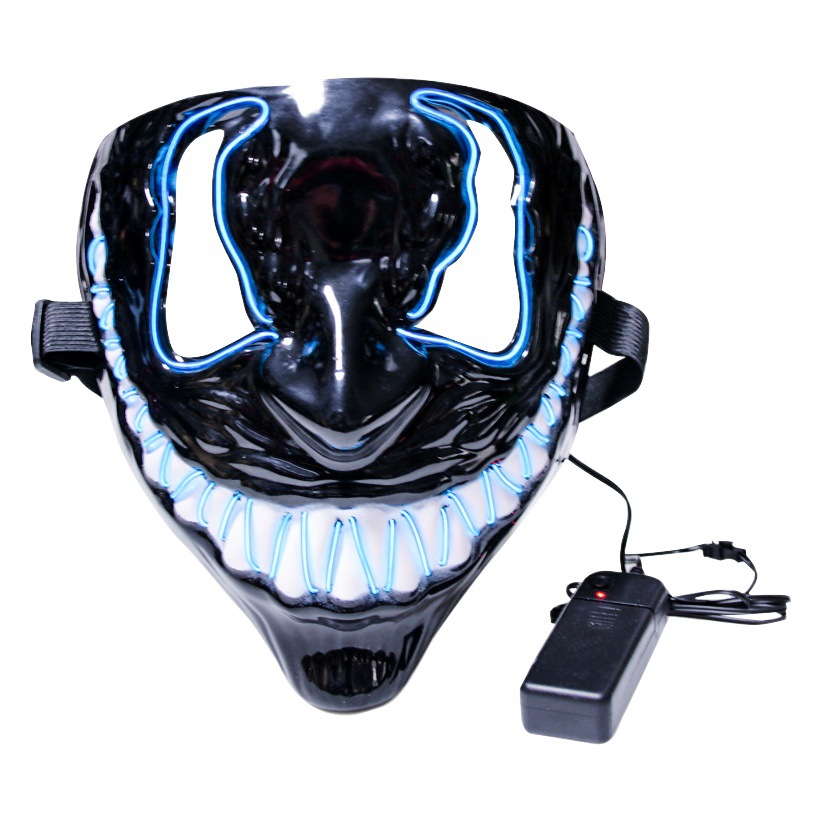 Máscara LED Venom Brillante, Disfraz de Halloween inspirado en Película