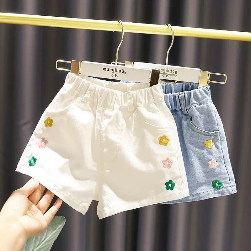 女童牛仔短裤2025夏季新款儿童宝宝夏装小童裤子韩版洋气炸街时髦