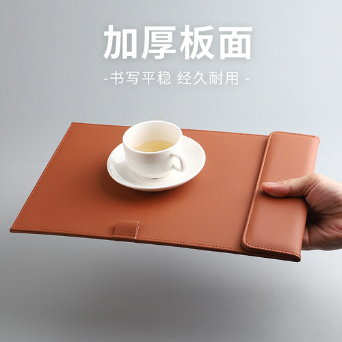 Magnetic suction a4 leather folder file splint writing pad clip file clip office clip file clip signature pad