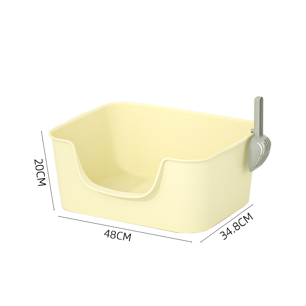 Gran cuenca de arena semicerrada para gatos anti-splashing integrado inodoro para gatos fácil de limpiar cuenca de excremento para gatos con pala fábrica al por mayor