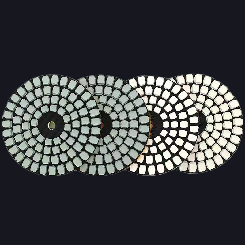 3寸4寸干磨片大理石花岗岩石英石石材抛光片水磨片4步片干抛片