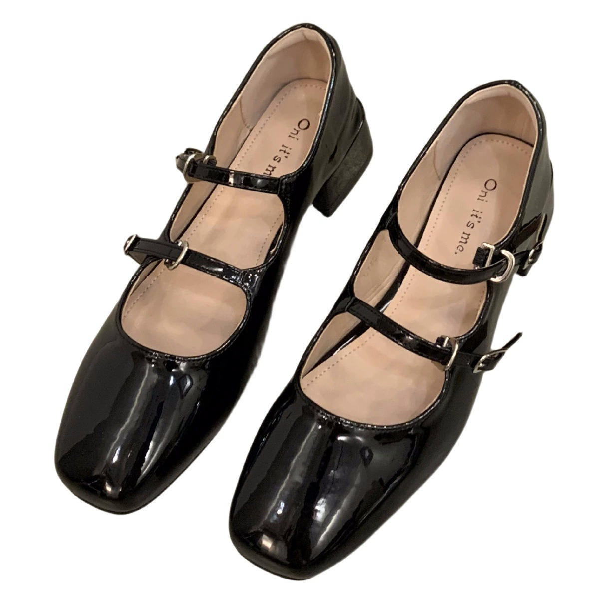 Красные кожаные туфли Мэри Джейн на массивном каблуке, женская обувь 2023, новые летние французские Вечерние черные весенне-осенние однослойные туфли