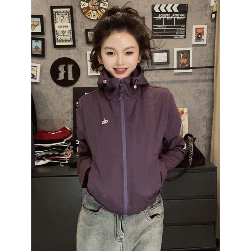 连帽外套女小个子2025秋季新款韩版休闲风显瘦百搭宽松短款冲锋衣|undefined