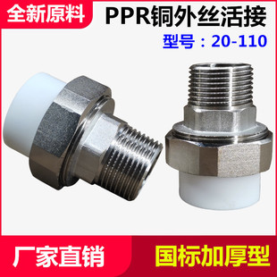 Ppr External Thread Union Fitting 1/2 Inch 3/4 Inch 202532405063 External Thread Copper Union Durable Water Pipe Connector