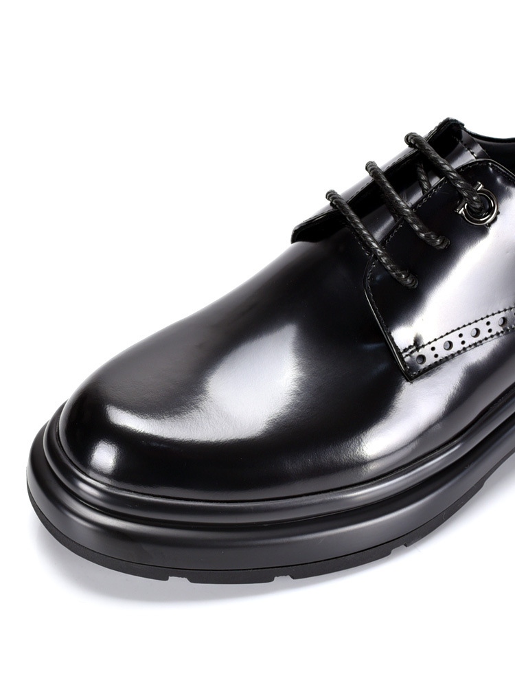 ShoeVault Brogue Carved Herren-Derby-Schuhe aus Rindsleder, formelle Schuhe mit dicker Sohle, höhenverstellbar, Leder, Hochzeitsschuhe_voghion.com