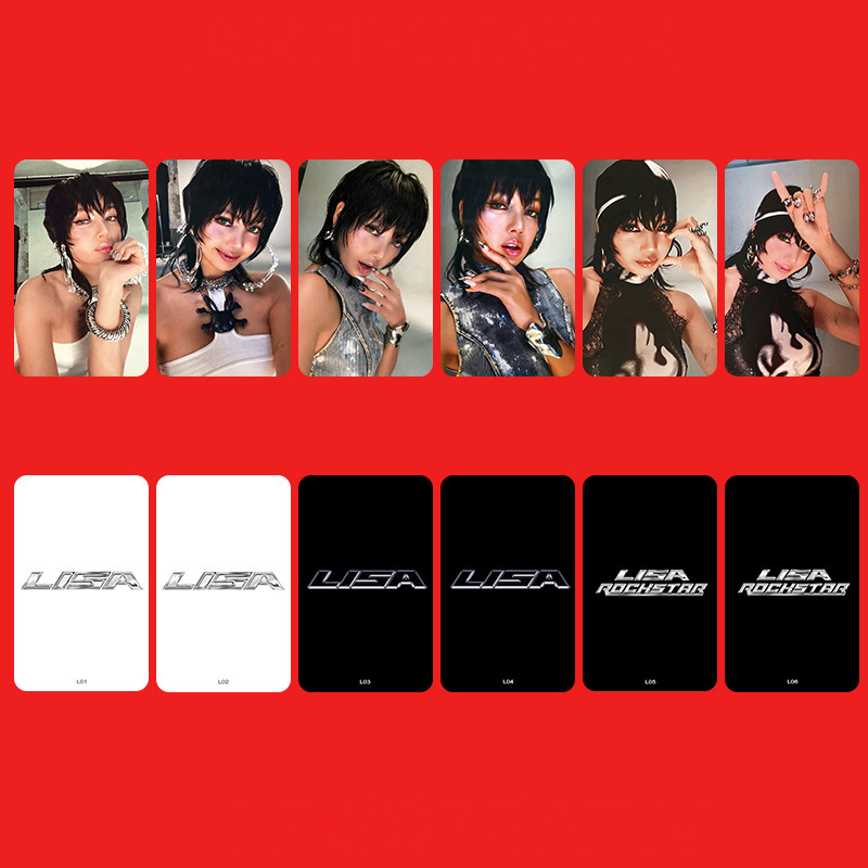 Blackpink Lisa Solo Album Photocard Rockstar Rose Park Chaeyoung Jisoo Lisa