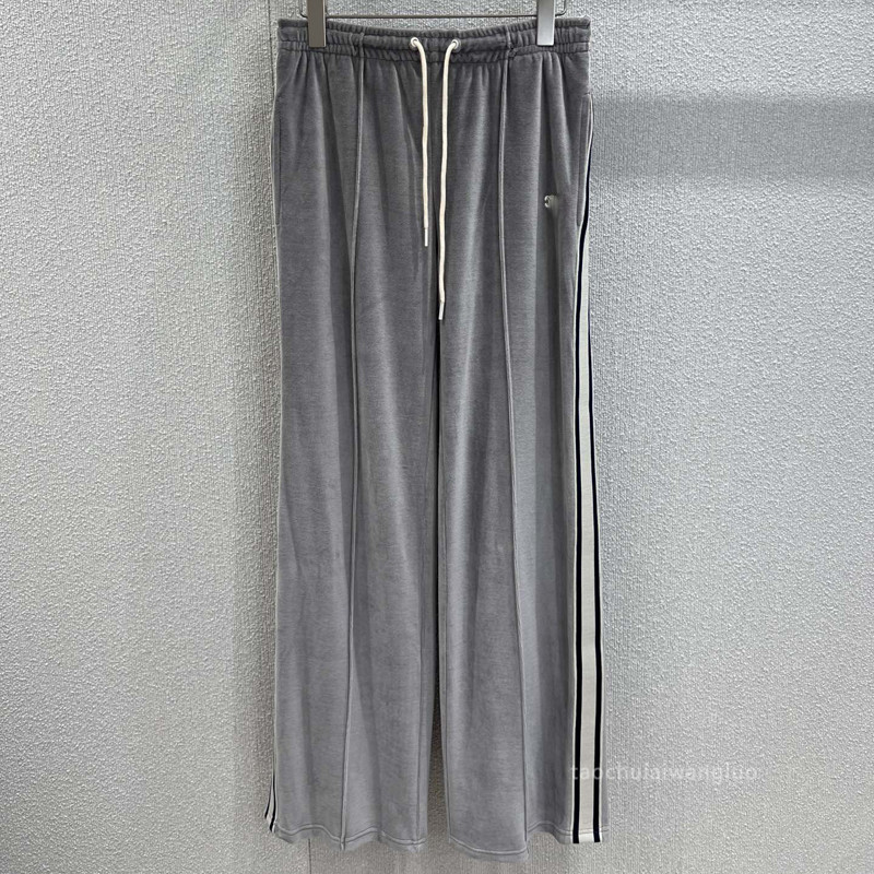 丝绒休闲套装 织带拼接长袖棒球风外套+松紧腰直筒长裤秋 ZT62689|undefined