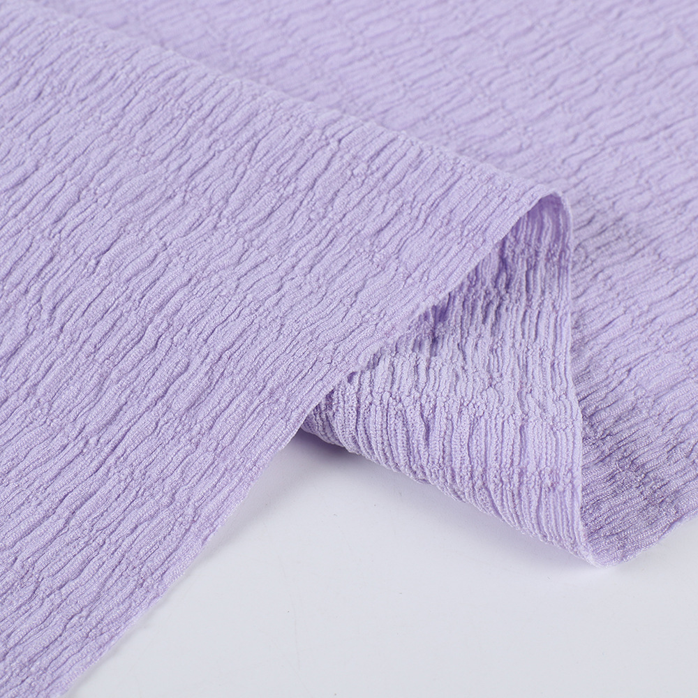 春夏秋法式女装针织提花网眼布 涤氨针织布网布现货