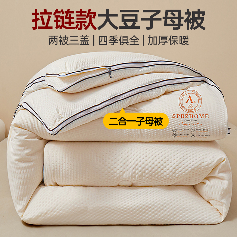 Class a Soybean Fiber Quilt, Two-In-One Quilt Core, Thickened Spring and Autumn Quilt, Student Dormitory Single Quilt Core, All-Season Quilt