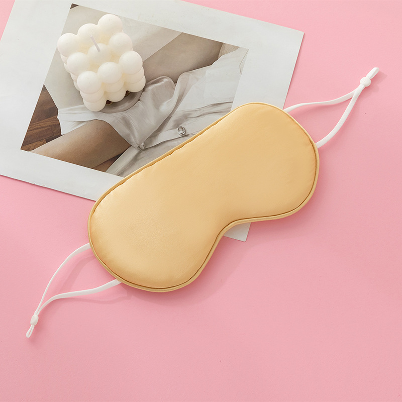 Transfronterizo 16mm orejas colgantes de seda doble cara dormir máscaras de ojos de seda viajar logotipo de impresión al por mayor