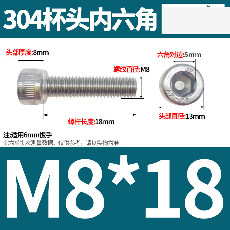 304ステンレス鋼六角穴付きネジカップヘッドDIN912円筒頭精密M1.4M1.6M2M2.5M3M4M5