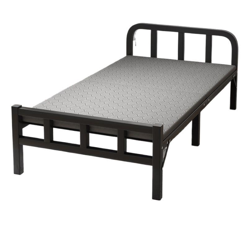 Folding Single Bed for Home Use, Rental Room, Hard Board Bed, Adult Dormitory Simple Bed, Portable Iron Bed, Companion Bed, Extra Bed