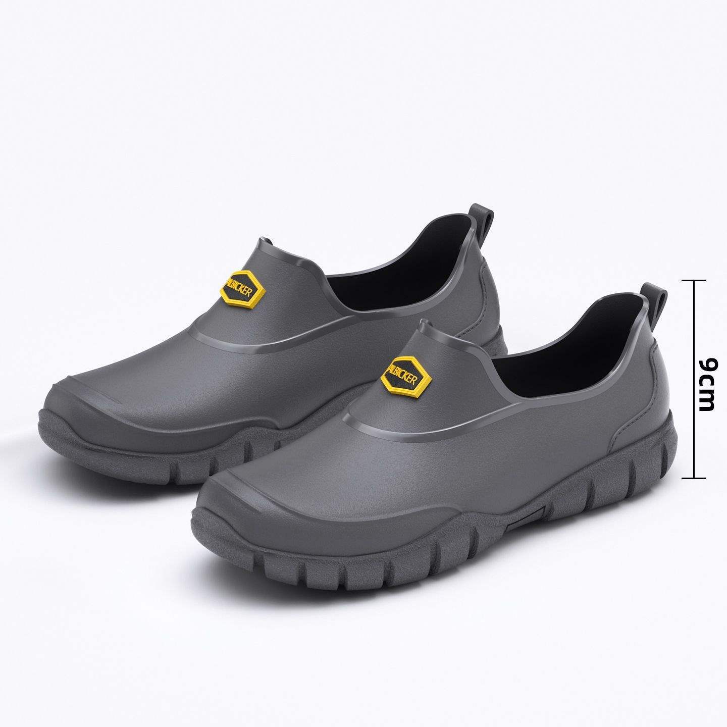 Zapatos de goma impermeables negros clásicos coreanos en la temporada de lluvia sin miedo a la lluvia, zapatos de lluvia de moda antideslizante al aire libre
