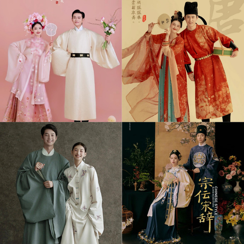 New Style Photo Studio Retro Tang Style Ancient Suit Hanfu Couple Theme Chinese Style Xianqi Palace Night Banquet Classical Photography suit