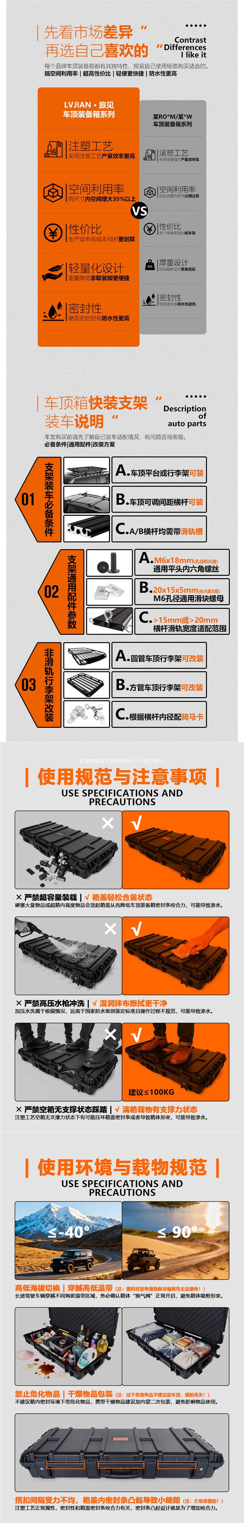Car roof luggage box, roof equipment box, travel box, waterproof roof box, vehicle storage box, roof expansion accessory