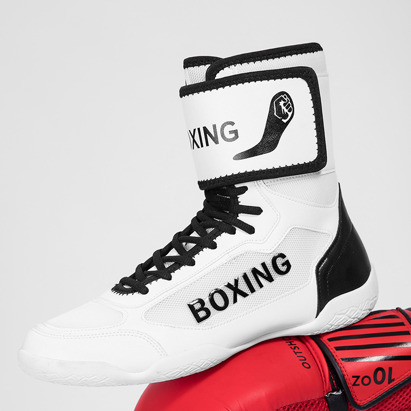 Wrestling shoes, professional boxing shoes, men's sanda shoes, high-top fighting shoes, taekwondo martial arts training shoes, Muay Thai competition fighting shoes