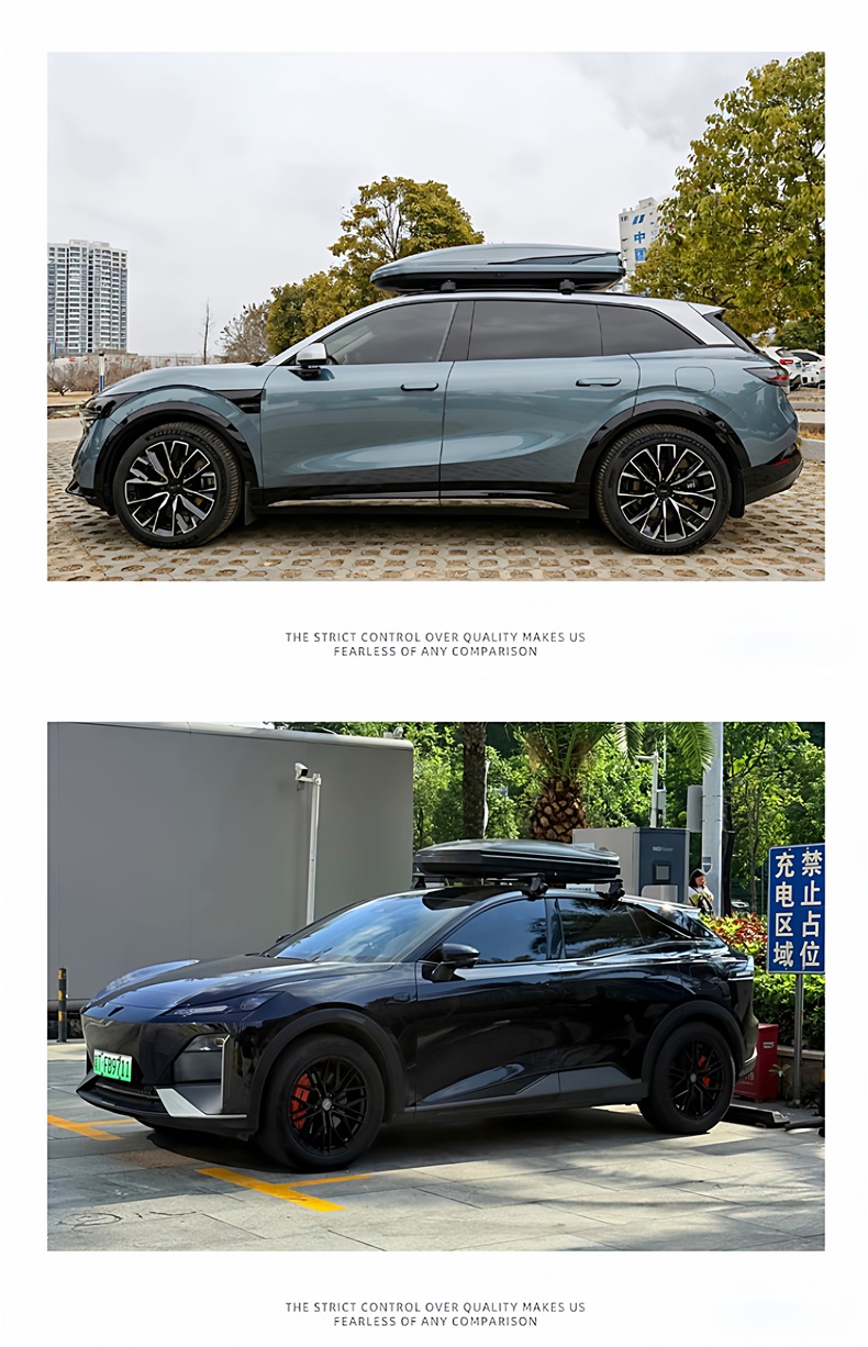 Roof luggage box for SUVs, universal car roof box luggage rack, large-capacity recessed travel box, low wind resistance