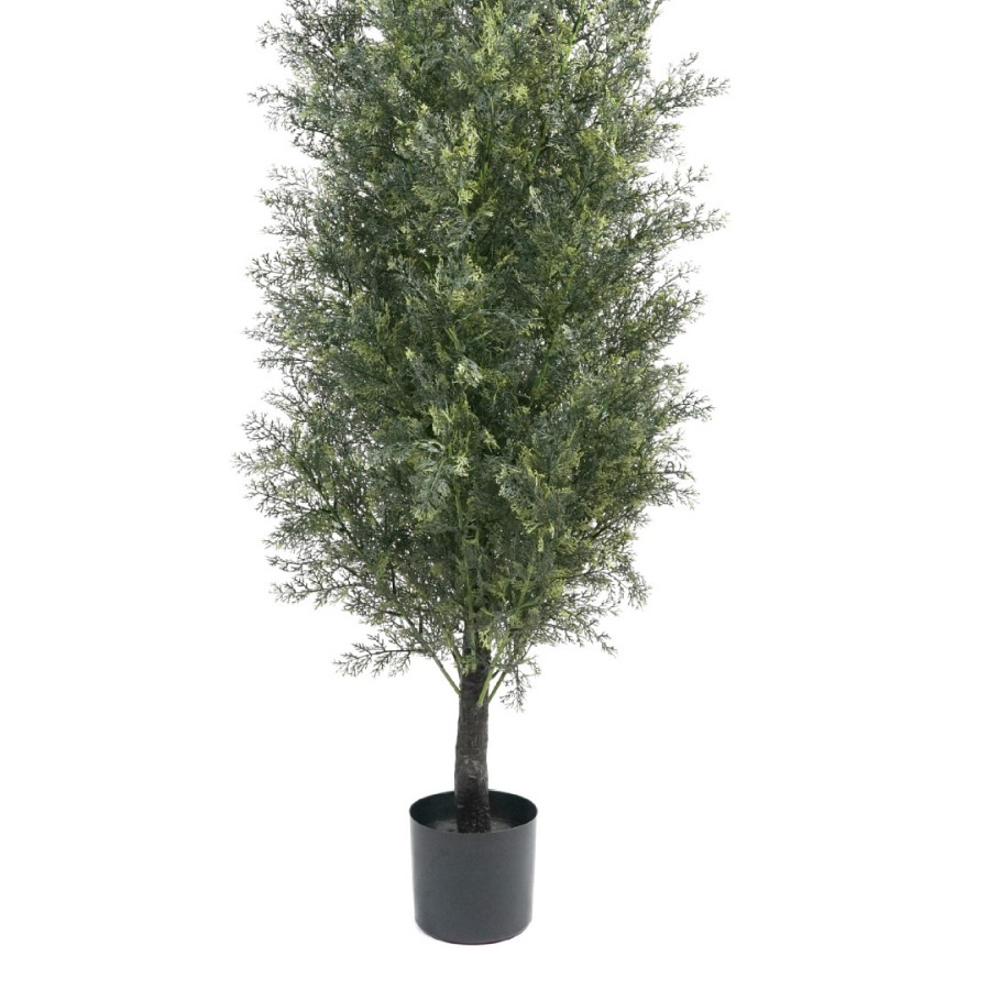 Transfronterizo desmontable simulación ciprés en maceta hotel decoración de piso de árbol decoración de piso de árbol decoración de ciprés artificial en maceta