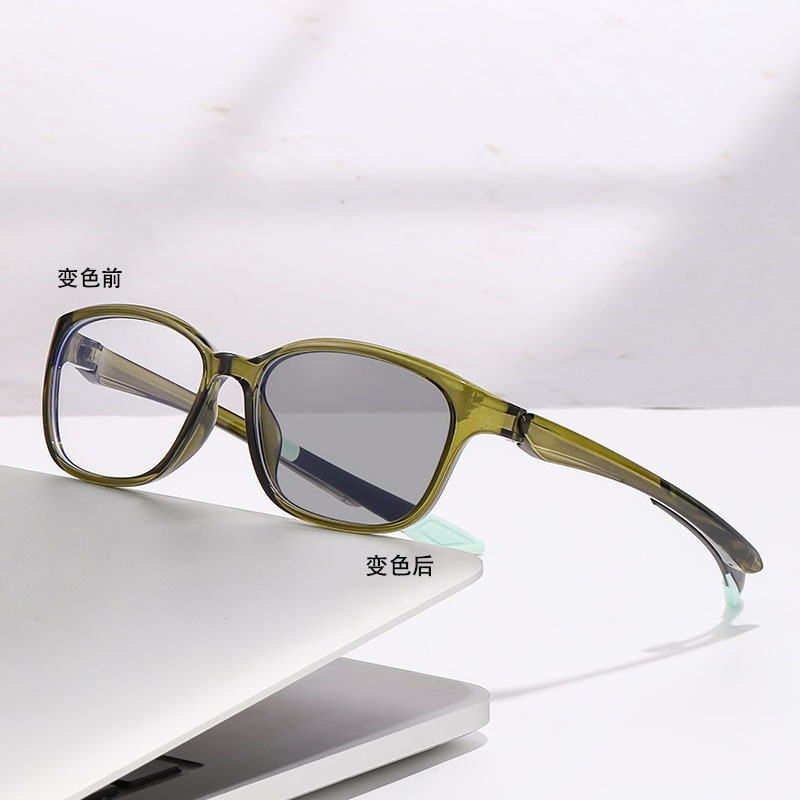 Zoom automático progresivo multifocal de doble uso de gafas de edad media y vieja transfronterizas TR90 gafas de edad anti-luz azul