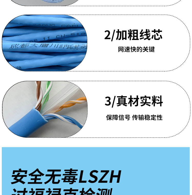 大唐cat6e网线六类双绞线无氧铜千兆跳线工业综合监控网线批发-阿里巴巴