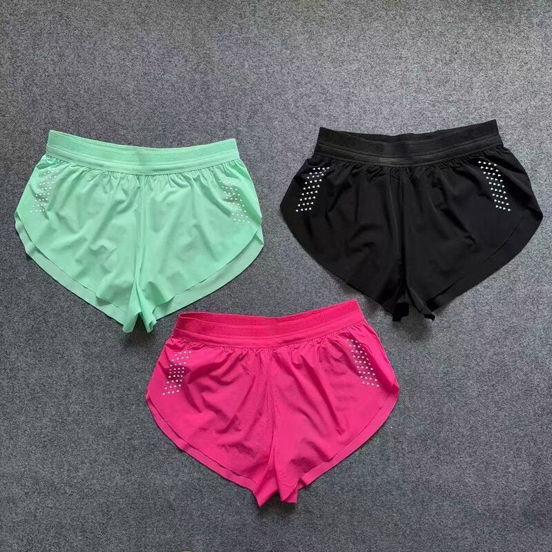 Running Shorts Seamless Pressure Adhesive Lining Racing Naked Ultra-light Marathon Sports Pants Outdoor Cross-country Three-point Pants