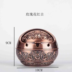 大号球形烟灰缸创意复古圆形高档金属防摔多功能实用茶几烟灰缸