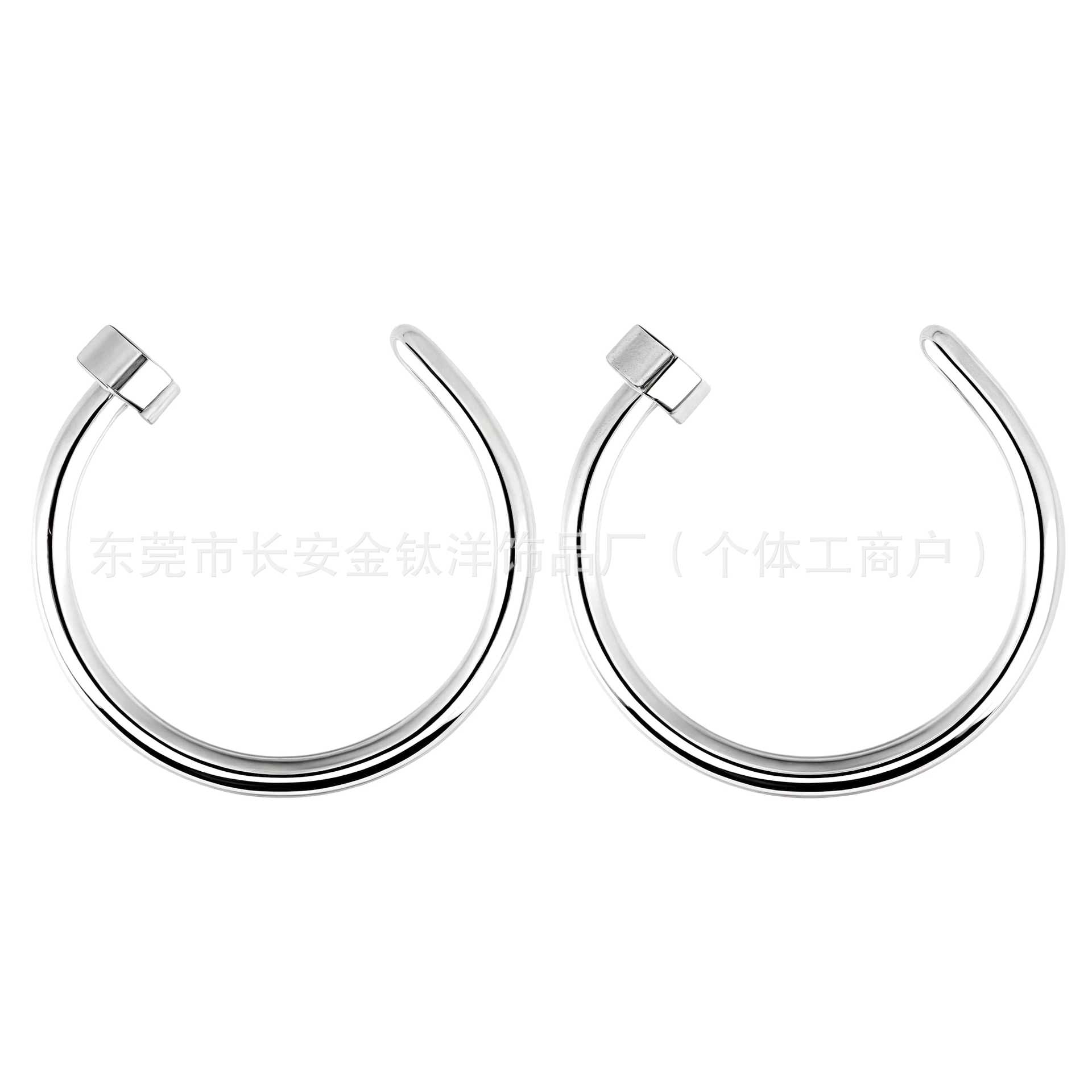 F136 Titanium 0.8x10x2mm C-Type Fake Nose Ring Nasal Septum Piercing Jewelry Non-Porous detail image 8