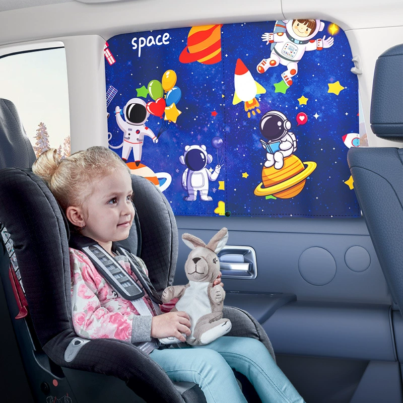 Новый мультфильм солнцезащитный козырек двойной печати Автомобильный Магнит занавес внутри автомобиля Солнцезащитная изоляция бокового окна автомобильный навес