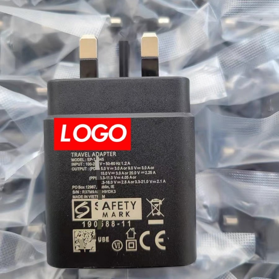 Aplicable Samsung 45W estándar estadounidense estándar británico estándar europeo cabezal de carga Note10/S20/note20 cargador de carga súper rápida