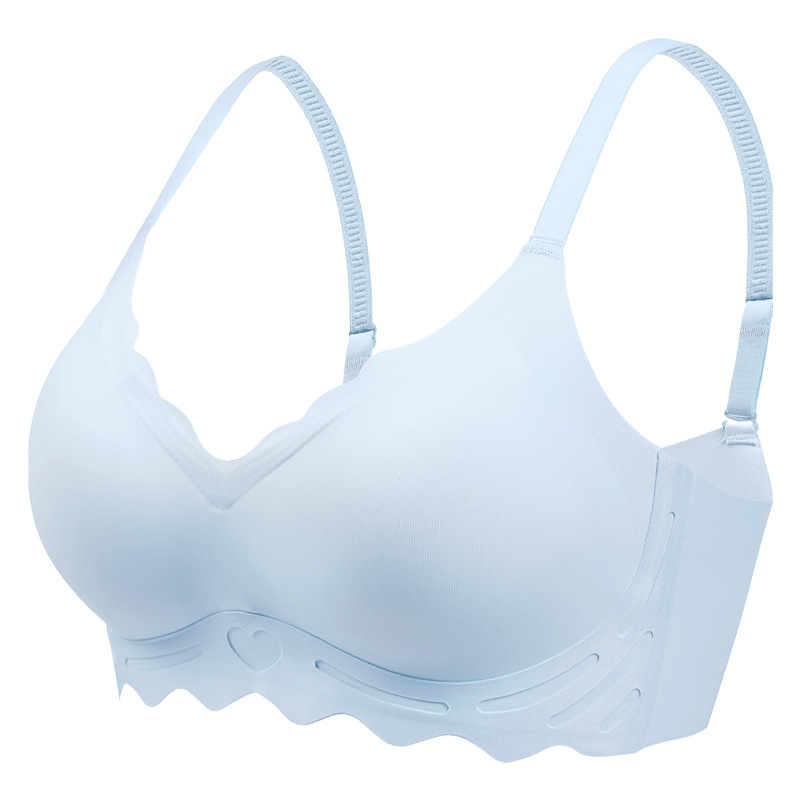 Ropa interior sin costuras verano Delgado transpirable chica sujetador pequeño pecho push up anti-sagging sujetador inalámbrico más ropa interior de tamaño