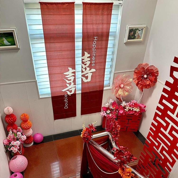鎖美家結婚装飾結婚室階段飾り階段手すり花カーテン用品大全|undefined