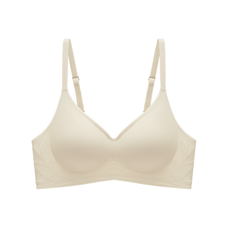 Una pieza de cinturón de hielo de soporte suave ropa interior damas sin marcas sin anillo de acero sujetador recopilación anti-caída sujetador de soporte superior