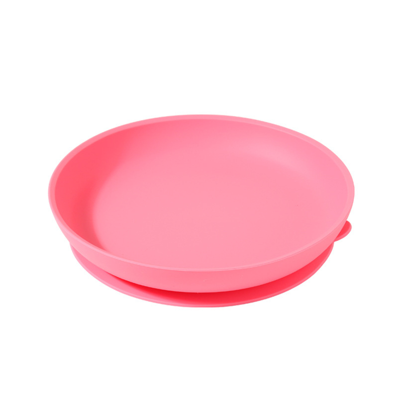 赤ちゃんのシリカゲルの食事の皿の子供の料理の皿の大きい吸引力の果物の皿の粉砕防止の飼育の食器のセットのレストランの丸い皿|undefined